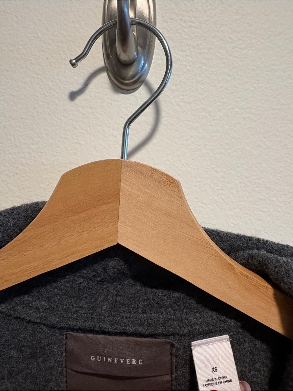Anthropologie || Guinevere Belted Cardigan Merino Wool Blanket Stitch Gray XS - Picture 5 of 7
